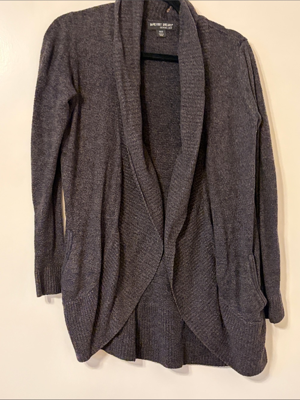 Barefoot Dreams Charcoal Open Shawl Cardigan